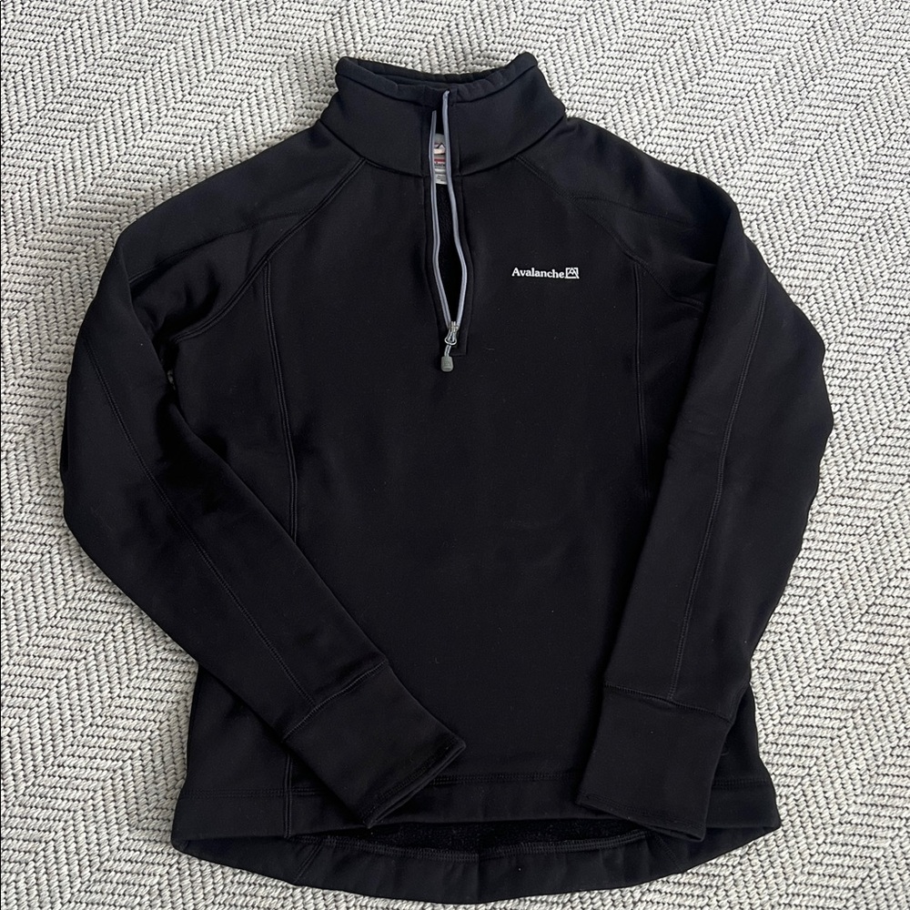 Avalanche Black Performance 1/4 Zip Fleece Sweater